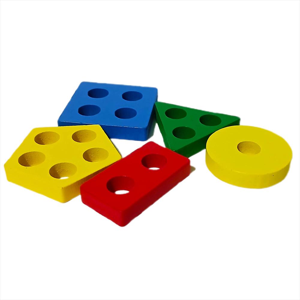 Juguete Encajar Figuras Geométricas De Madera Para Niños img #3