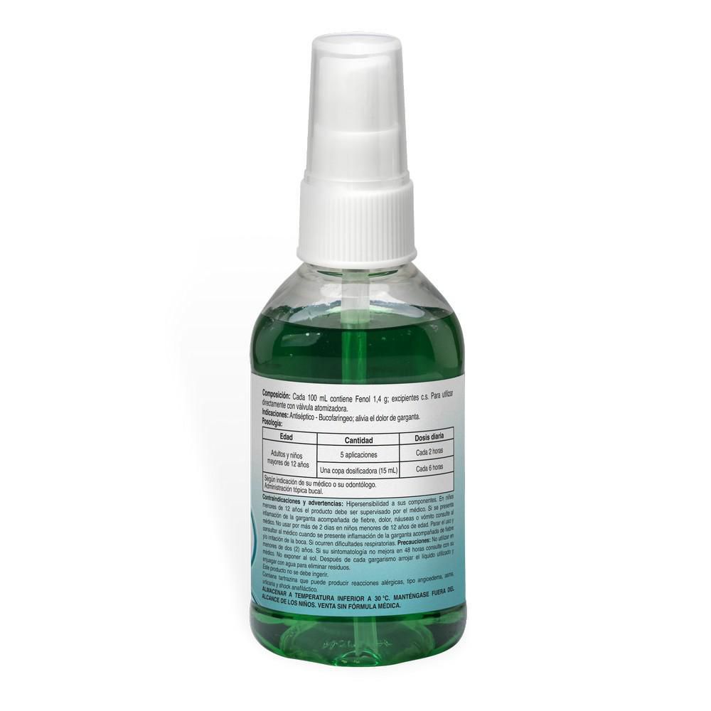 Antiséptico bucofaríngeo NORAVER garganta spray menta (120  ml) img #3