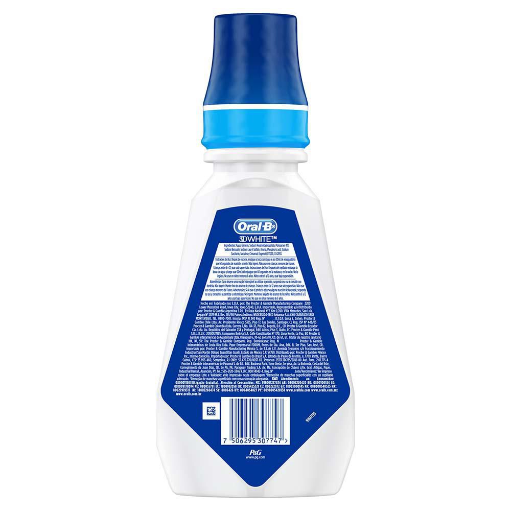 Enjuague Bucal ORALB 3D White Whitening (473  ml) img #5