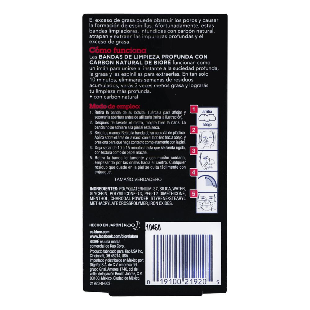 bandas BIORE LIMPIEZA PROFUNDA (6  und) img #5