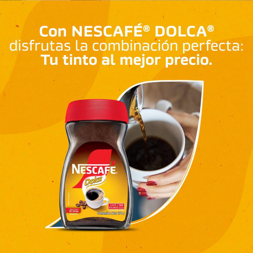 Café Nescafé DOLCA Soluble frasco (85  gr) img #5