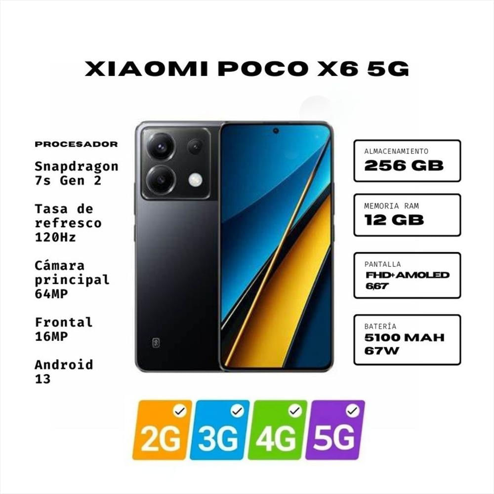 Celular Xiaomi Poco X6 5G 12Gb Ram 256Gb Negro img #3