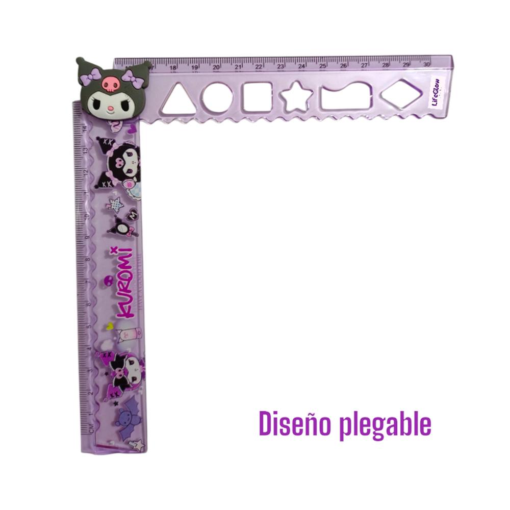 Regla Plegable Escolar Kawaii 30Cm img #2