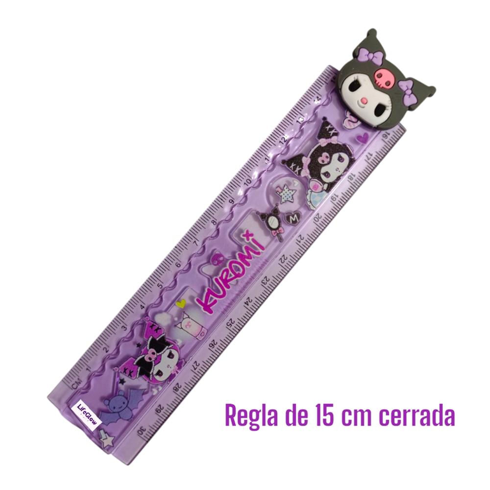 Regla Plegable Escolar Kawaii 30Cm img #3