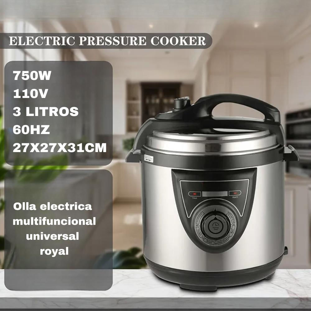 Olla De Presion Electrica Multifuncional 3 Litros En Acero img #2