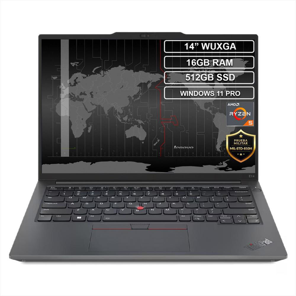 Portatil Lenovo Thinkpad E14 Ryzen 5 7530U 16Gb 512Gb Win11 Pro Ips 14 Pulgadas img #1