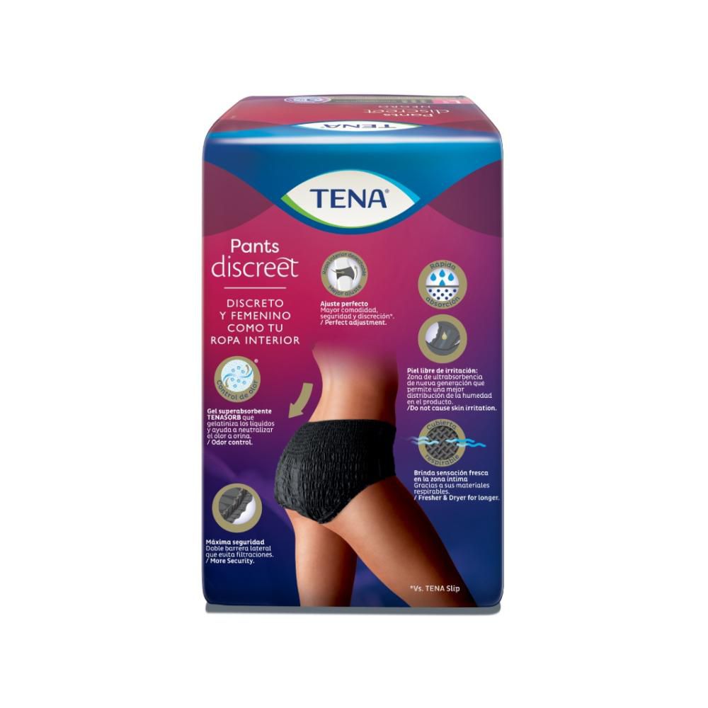 Ropa interior absorbente TENA pants discreet black talla L (8  und) img #4