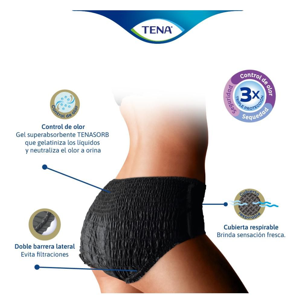 Ropa interior absorbente TENA pants discreet black talla L (8  und) img #5