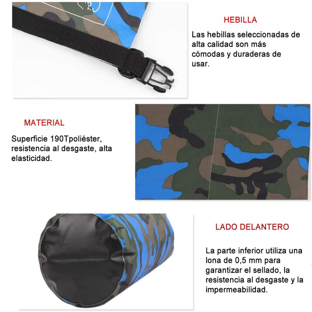 Bolsa Seca Tula Mochila Impermeable 25 Litros Ocean Pack Azul Oscuro img #2