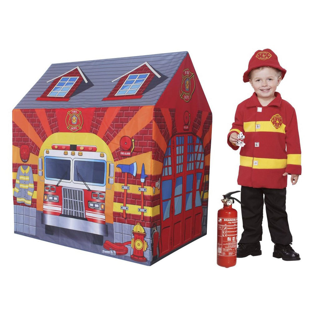 Carpa Para Niños Con Diseño De Estacion De Bomberos img #1