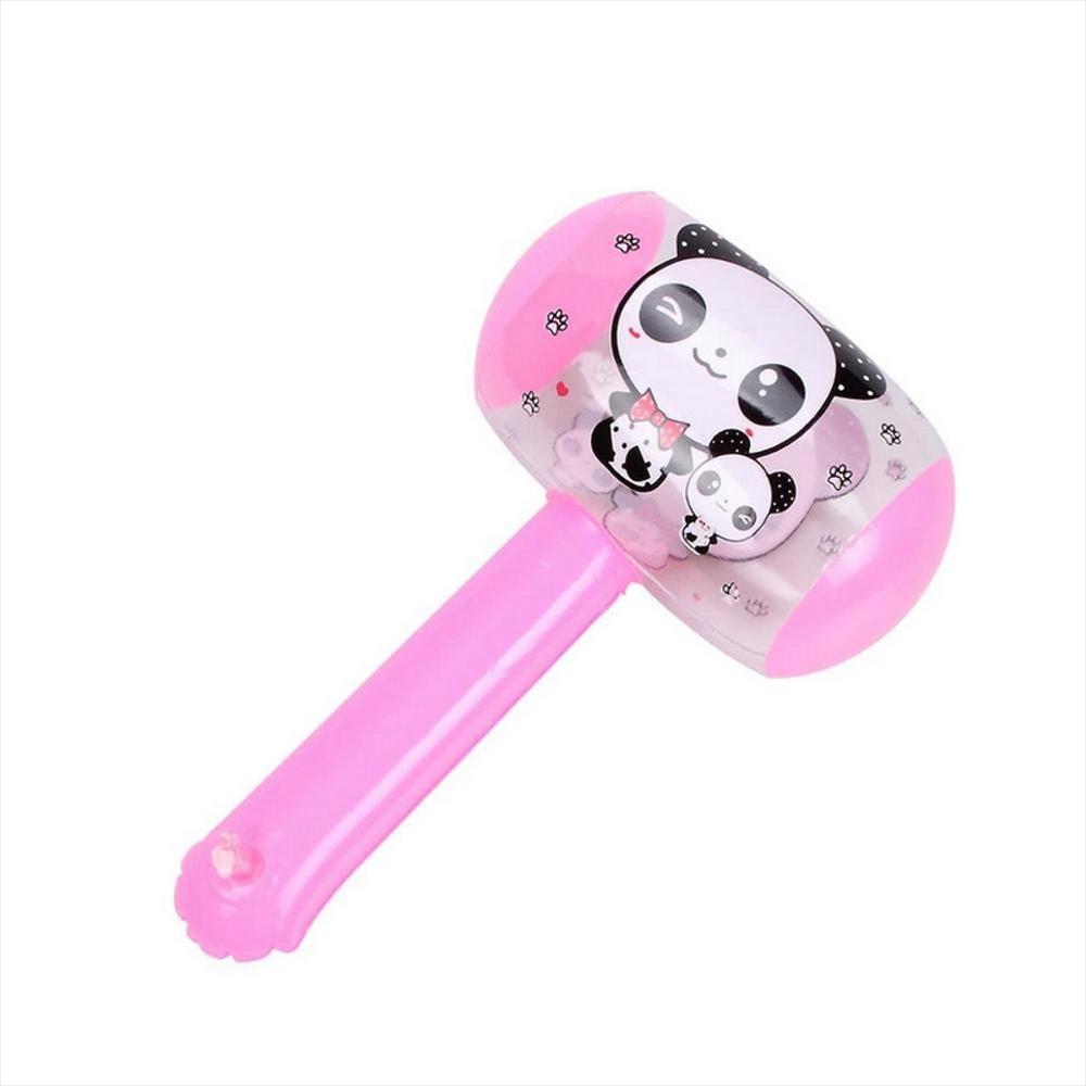 Martillo Maso Luces Led Panda Inflable Niños Juguete Rosa img #4