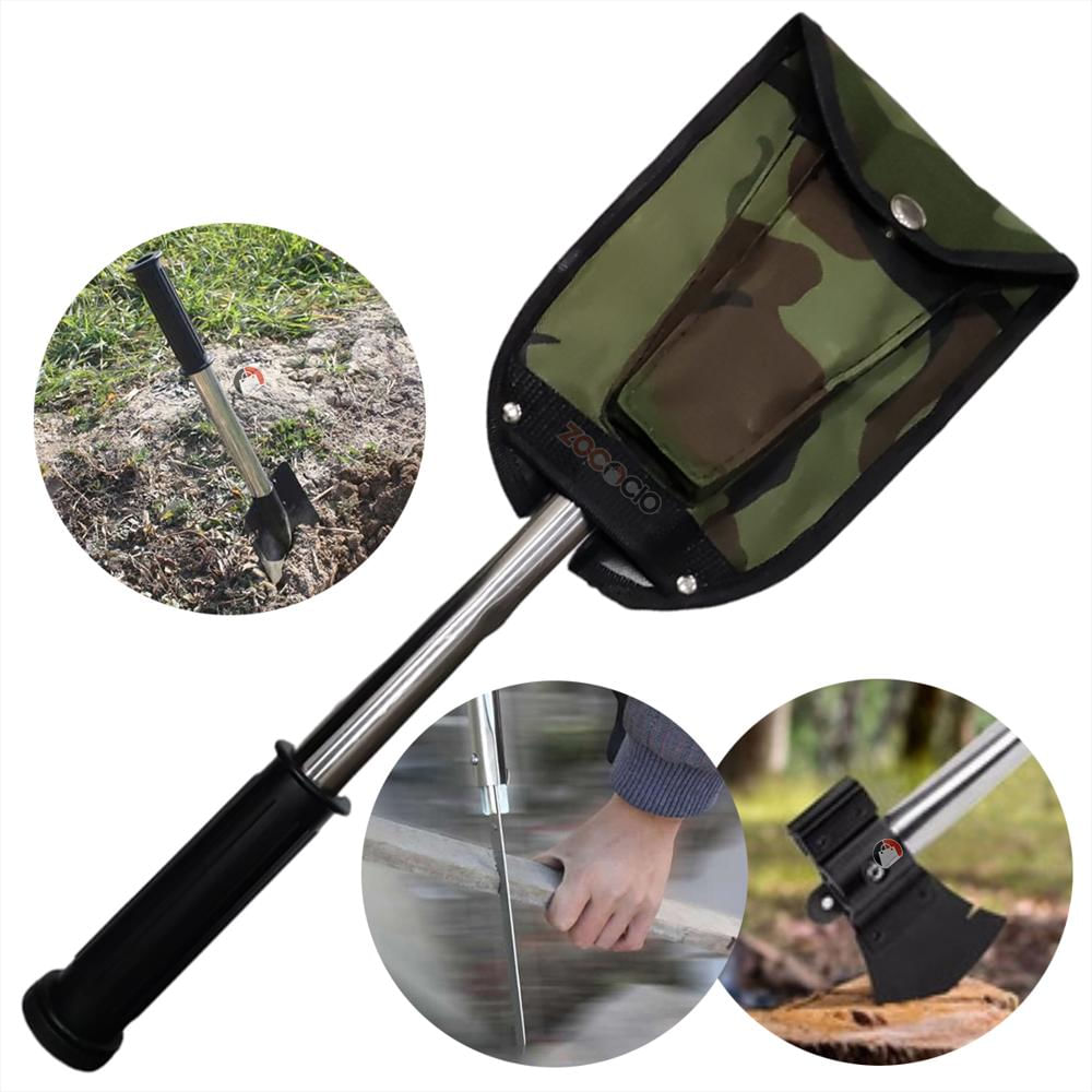 Kit Camping Supervivencia 4 En 1 Hacha Pala Y Cuchillos img #1