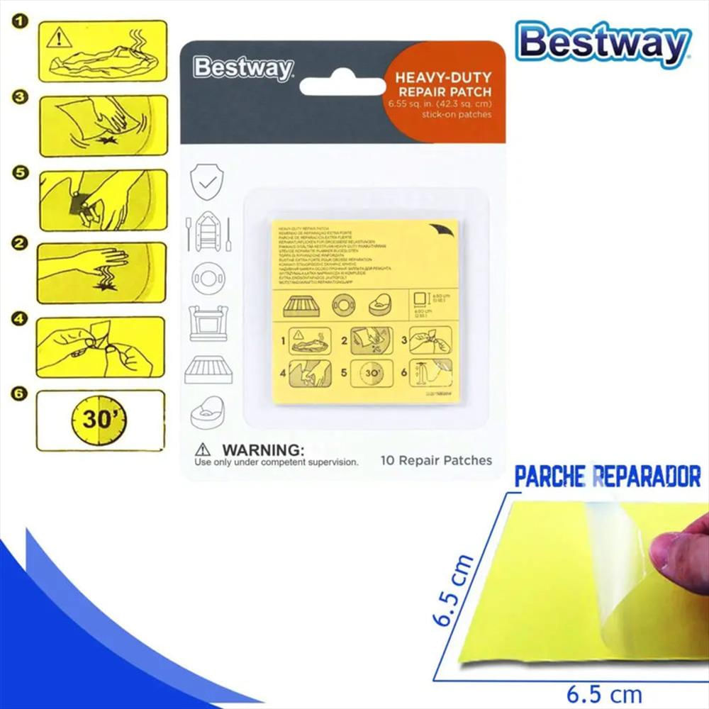 Parche Reparador Inflables Flotador Piscina Bestway img #3