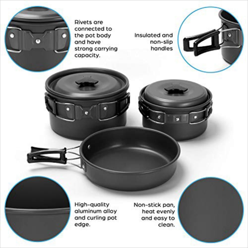 Juego De 16 Utensilios De Cocina Para Camping Con Estufa Plegable img #3
