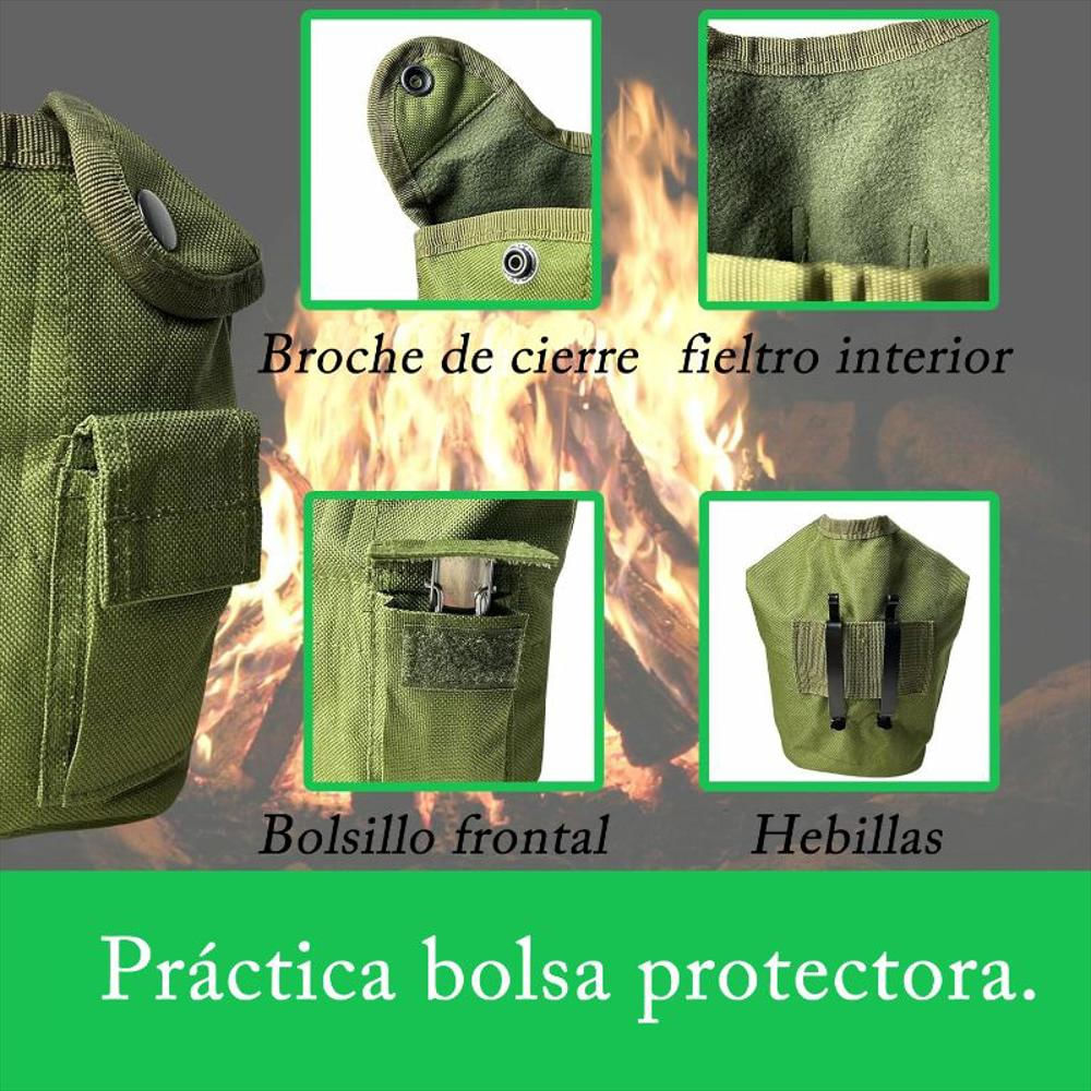 Cantimplora Camping 3 En 1 / 1 Litro Militar img #4