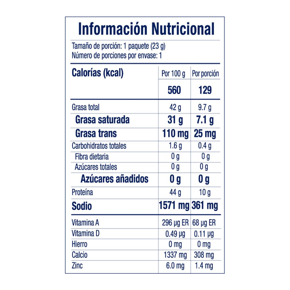Queso Snack ALPINA Parmesano Deshidratado (23  gr) img #2