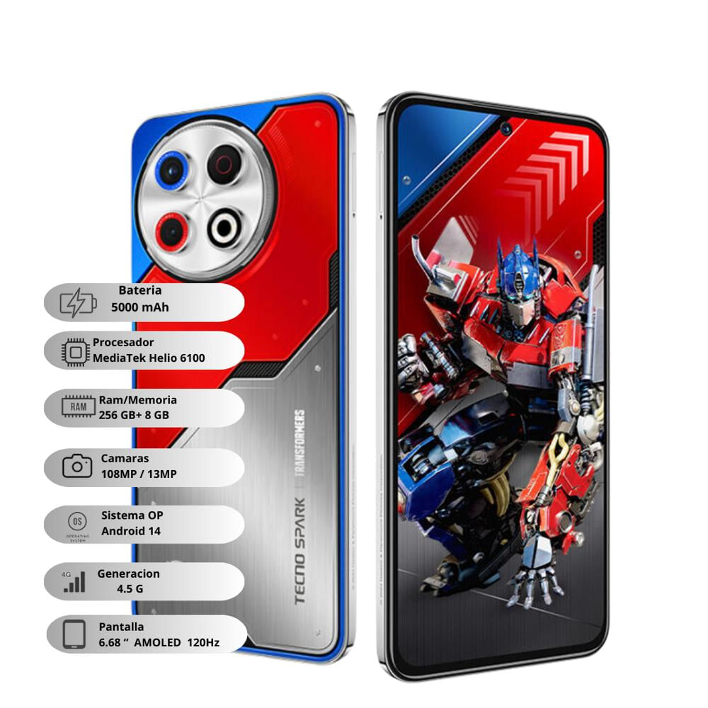 Tecno Spark 30 Pro 256Gb 8Gb Ram Edición Optimus Prime img #2
