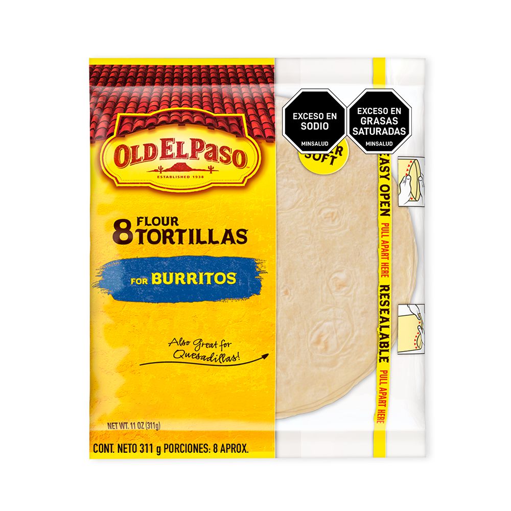 Tortillas OLD EL PASO MARCA EXCLUSIVA BLANDAS (311  gr) img #1