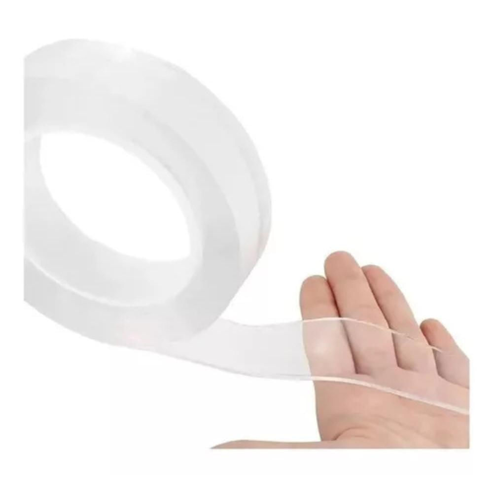 Cinta Adhesiva Doble Cara Lisa Transparente X 2,5Mtrs N°5 Pack X 5 img #2