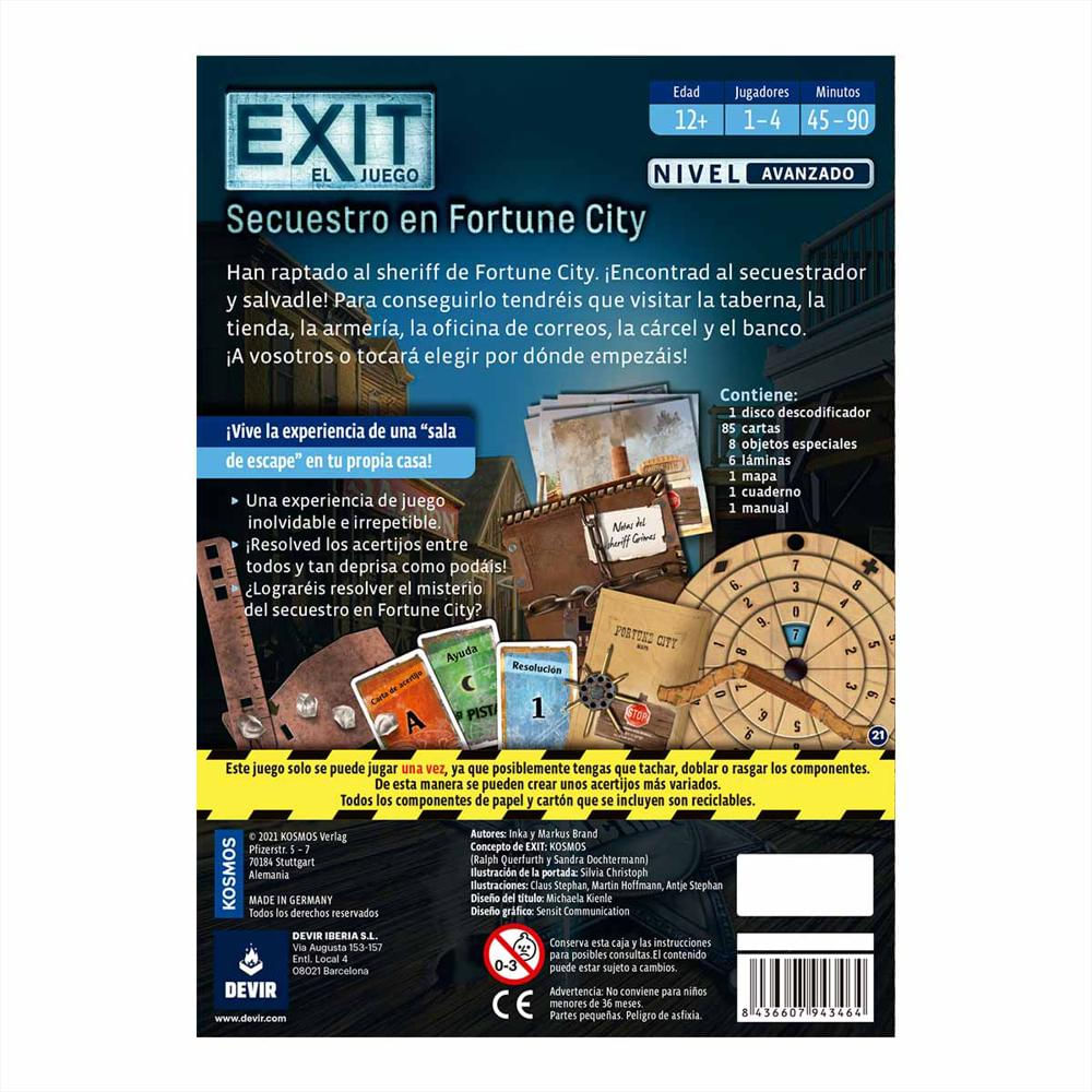 Juego De Mesa Exit Secuestro En Fortune City img #5