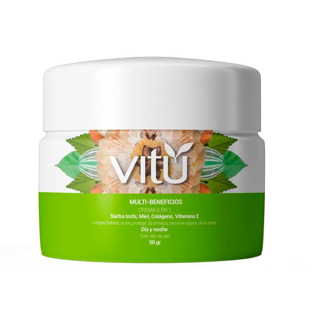 Crema facial VITU 6 en 1 miel, colágeno y vitamina e (50  gr) img #1