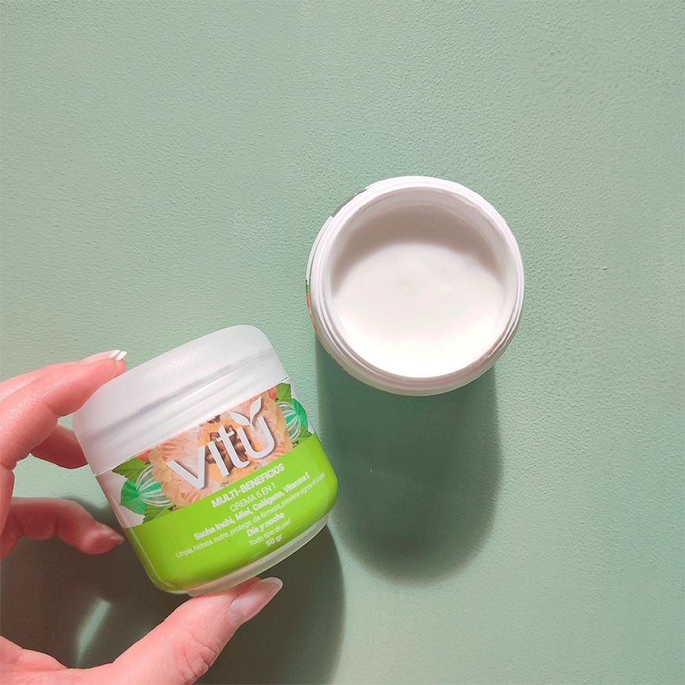 Crema facial VITU 6 en 1 miel, colágeno y vitamina e (50  gr) img #3