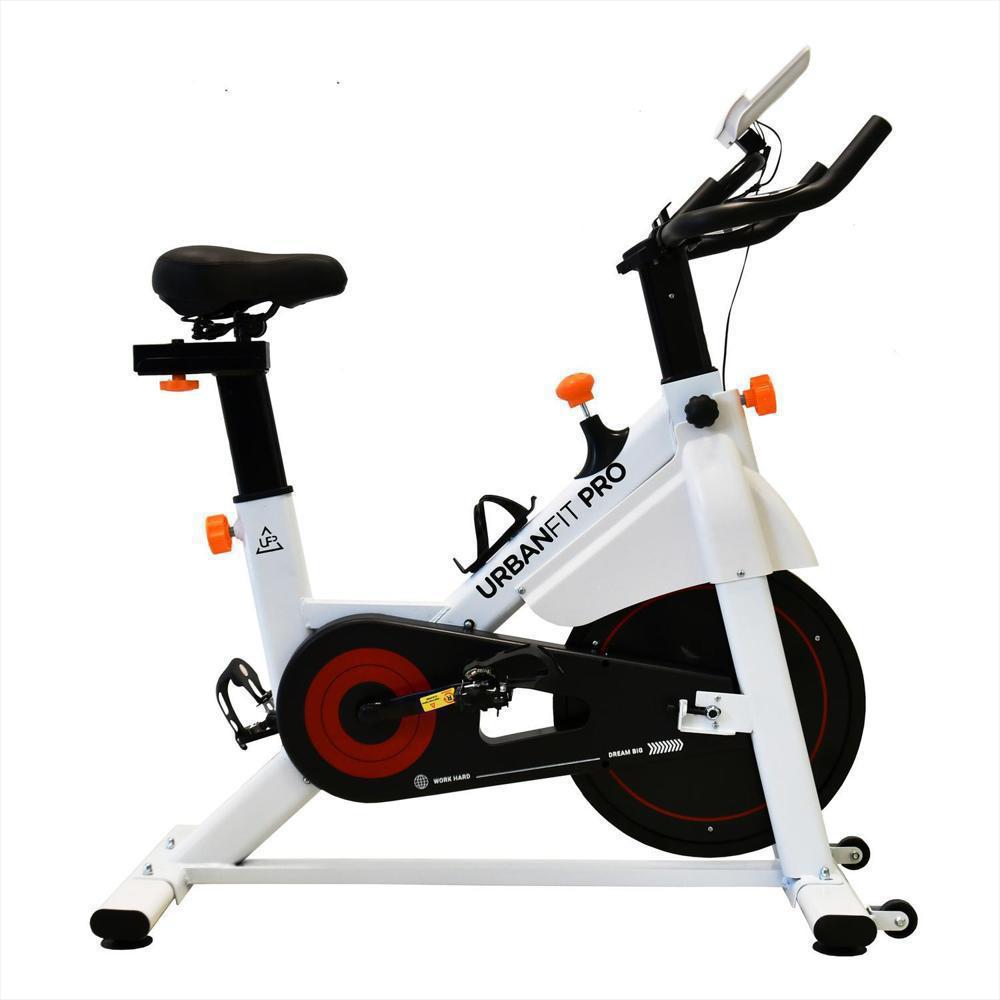 Bicicleta Estática Spinning Profesional Gimnasio 15Kg Monitor Blanco img #1