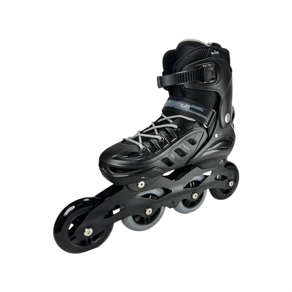 Patines Linea Semiprofesionales Ajustables Ruedas Goma Roller Points (Xs 27 Ajustables A 30 Negro) img #4