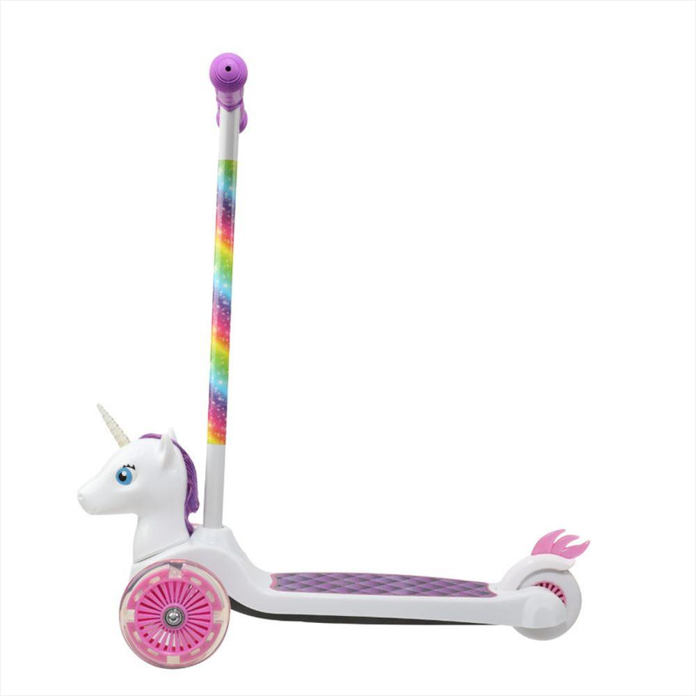 Patineta Scooter Monopatín Niños 3+ Unicornio En 3D 3 Ruedas Mayor Equilibrio img #2