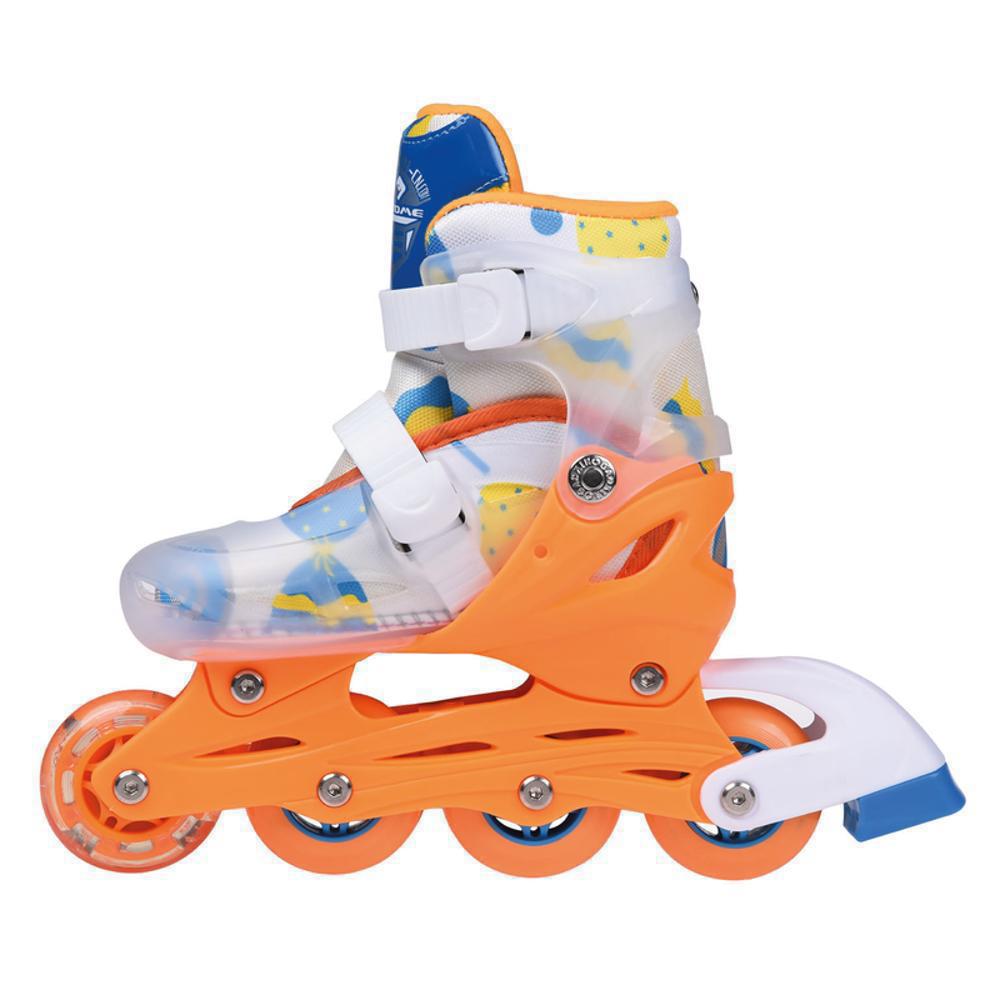 Patines Semiprofesionales En Linea Ajustables 4 Ruedas Naranja img #2