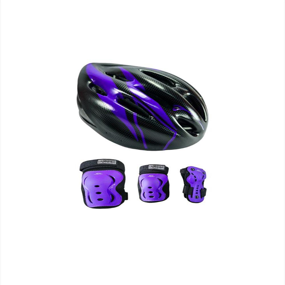 Patines En Linea Semiprofesionales Canariam Roller Team Con Protecciones Morado L (38 Ajustables A 41) img #2