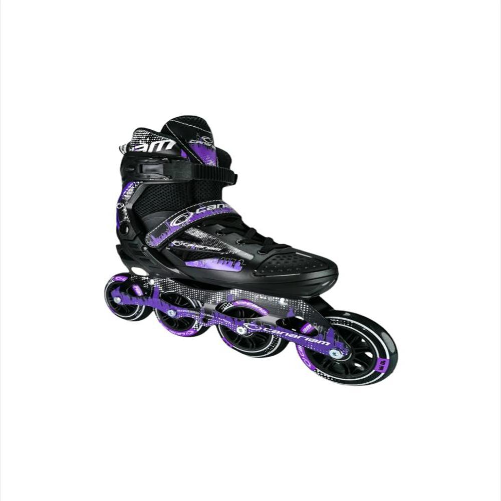 Patines En Linea Semiprofesionales Canariam Roller Team Con Protecciones Morado L (38 Ajustables A 41) img #4