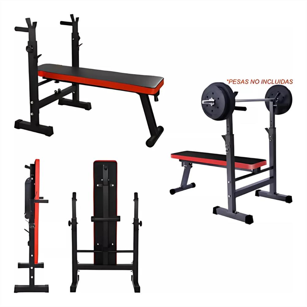 Banco Plano Declinable Con Rack, Ideal Para Entrenamiento img #2