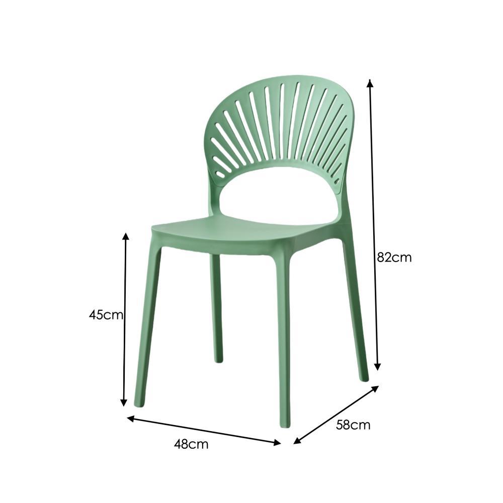 Silla Paraiso, Color Verde Oliva, Con Espaldar Y Diseño Moderno img #5