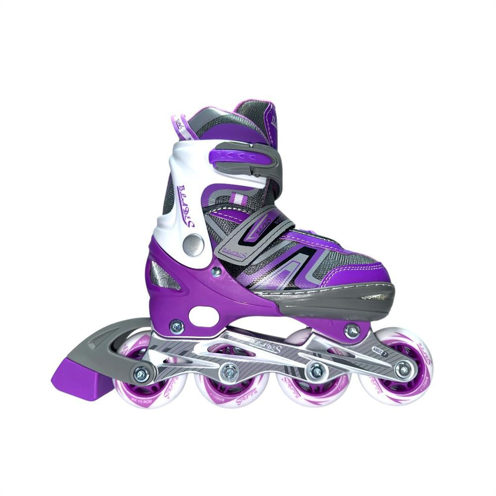 Patines En Linea Semiprofesionales Kit Blades Con Protecciones Morado S (31 Ajustables A 34) img #3