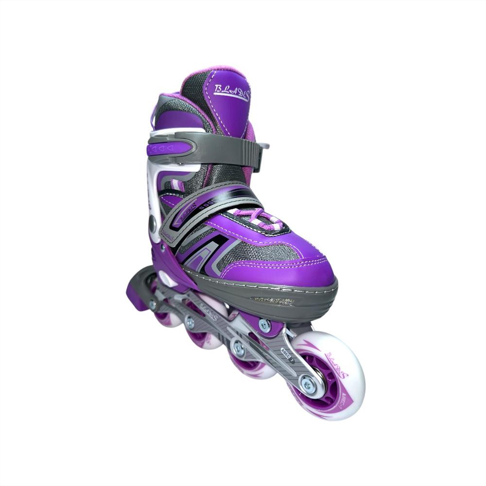 Patines En Linea Semiprofesionales Kit Blades Con Protecciones Morado S (31 Ajustables A 34) img #4