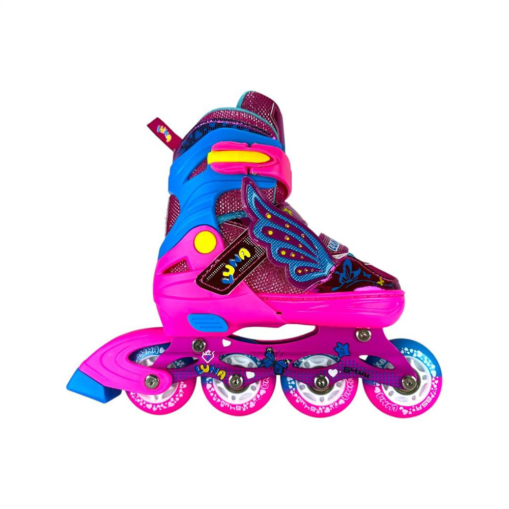 Patines En Linea Semiprofesionales Kit Luna Con Protecciones M (35 Ajustables A 38) img #3