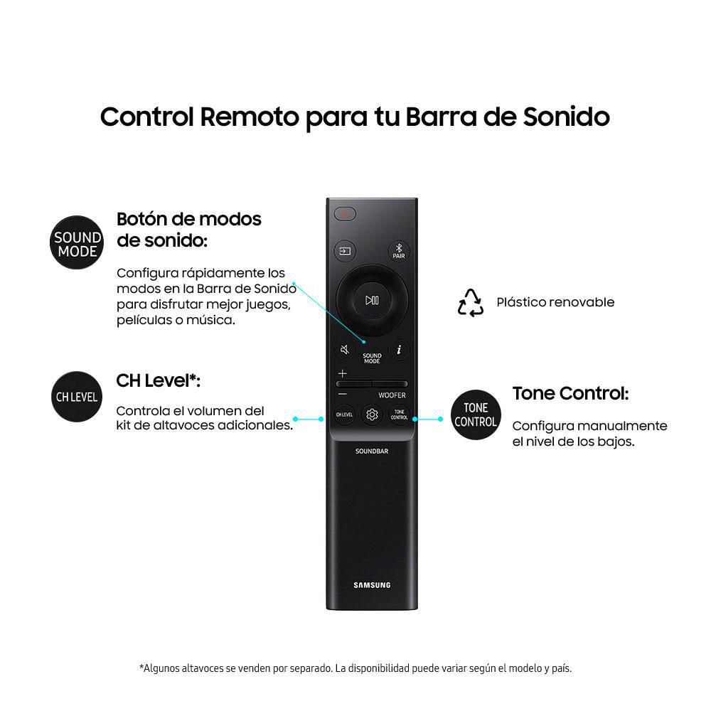 Barra de Sonido SAMSUNG HWB450ZL 300 W 2.1 Bluetooth Negra img #6