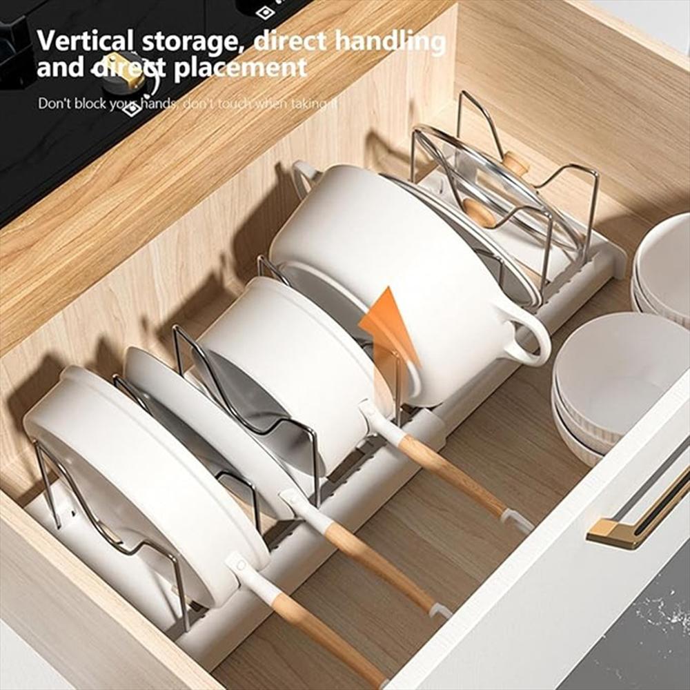 Organizador Extensible Para Tapas, Sartenes Y Platos img #5