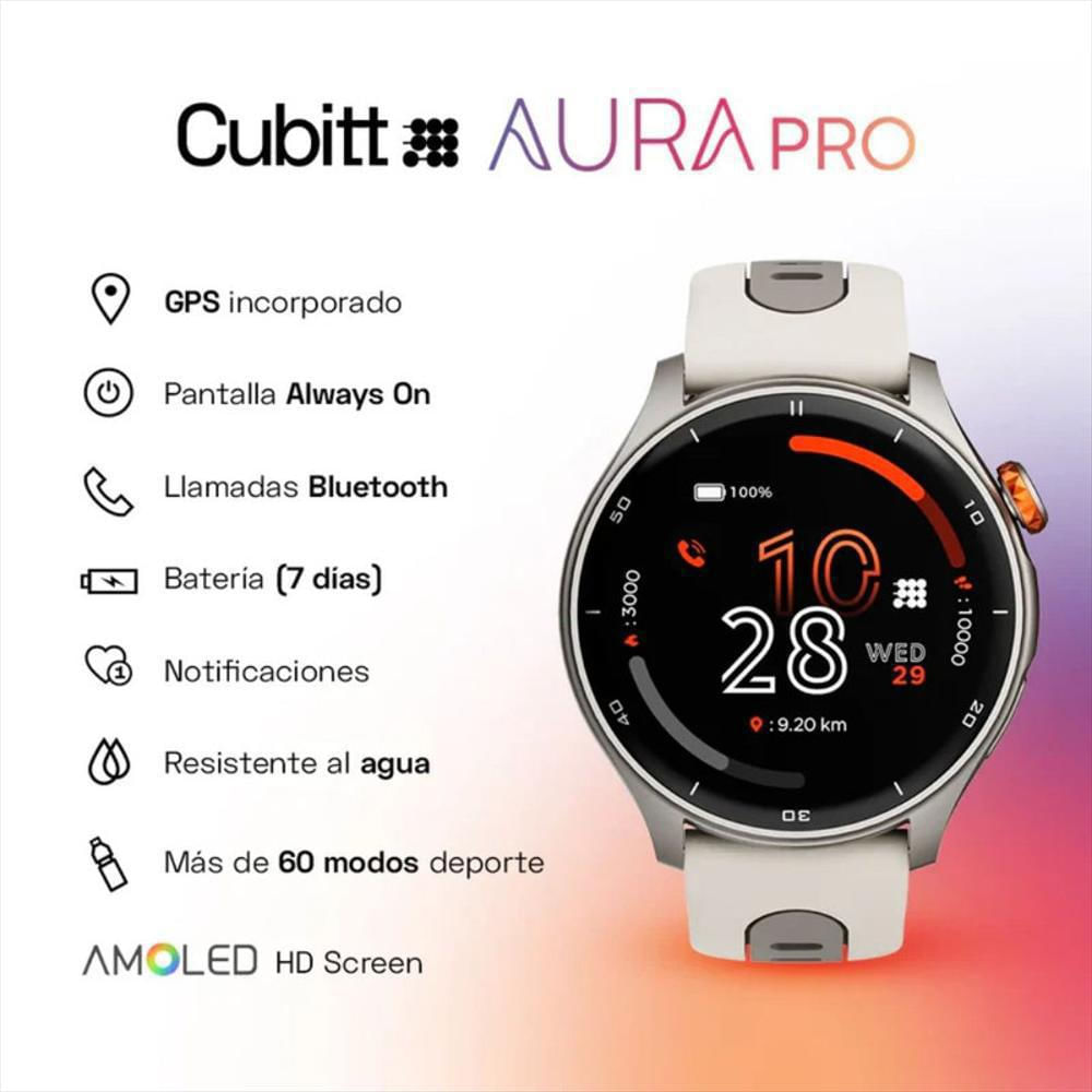 Smartwatch Reloj Inteligente Cubitt Aura Pro 1.43 Pulg. Wolf Grey img #5