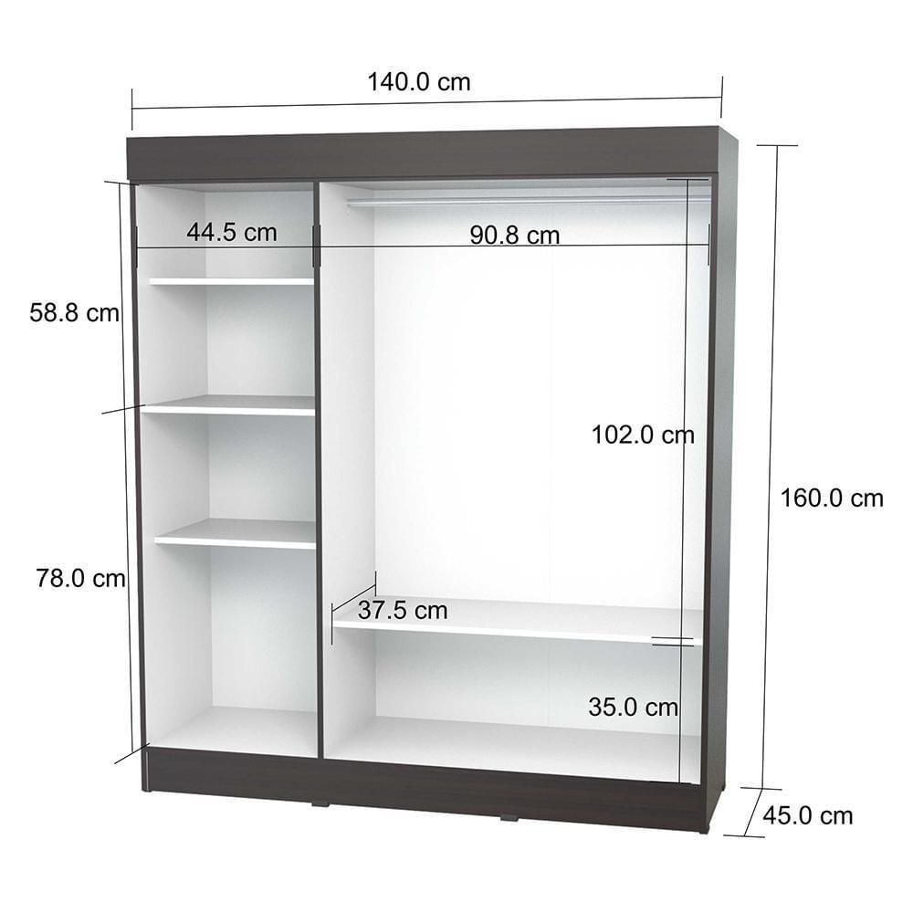 ARMARIO 3 PUERTAS WENGUE PP INVAL AM8623 img #3
