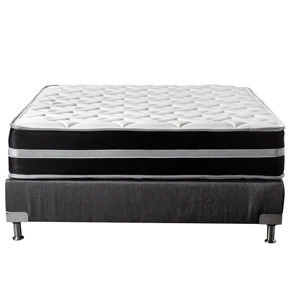 Colchón Combo Confort Vital Doble (140 x 190 cm) BOREAL Resortado Firme Base cama + Almohadas img #1