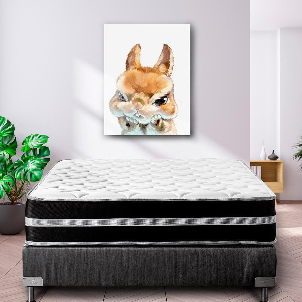 Colchón Combo Confort Vital Doble (140 x 190 cm) BOREAL Resortado Firme Base cama + Almohadas img #2