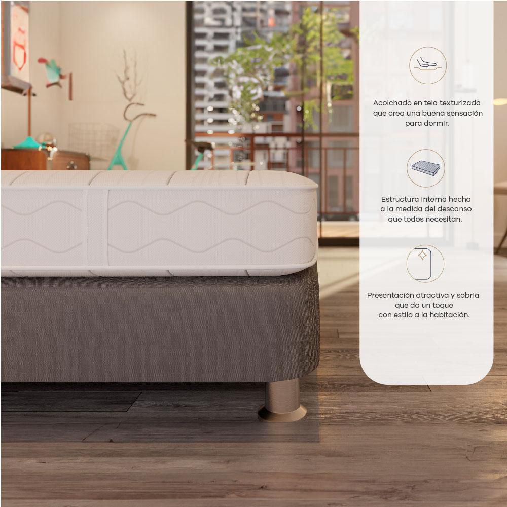 Colchón Combo COMODISIMOS Sencillo (90 x 190 cm) ACCESS RES CELIA Resortado Semifirme Base+Almohada img #5