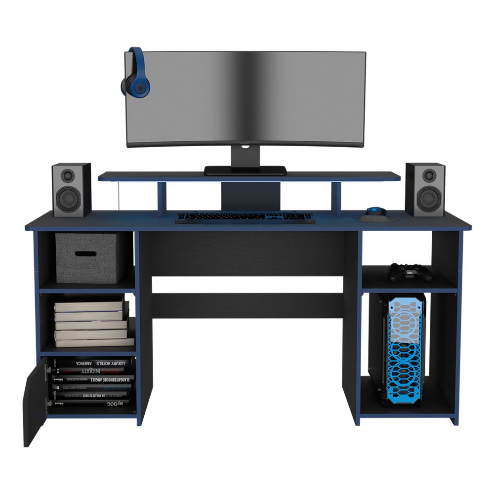 Escritorio Gamer Keria 88 X 157 RTA Wengue Azul RTA DESIGN ELW 9613 img #1