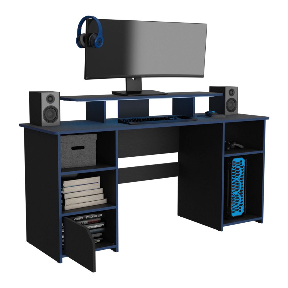 Escritorio Gamer Keria 88 X 157 RTA Wengue Azul RTA DESIGN ELW 9613 img #4