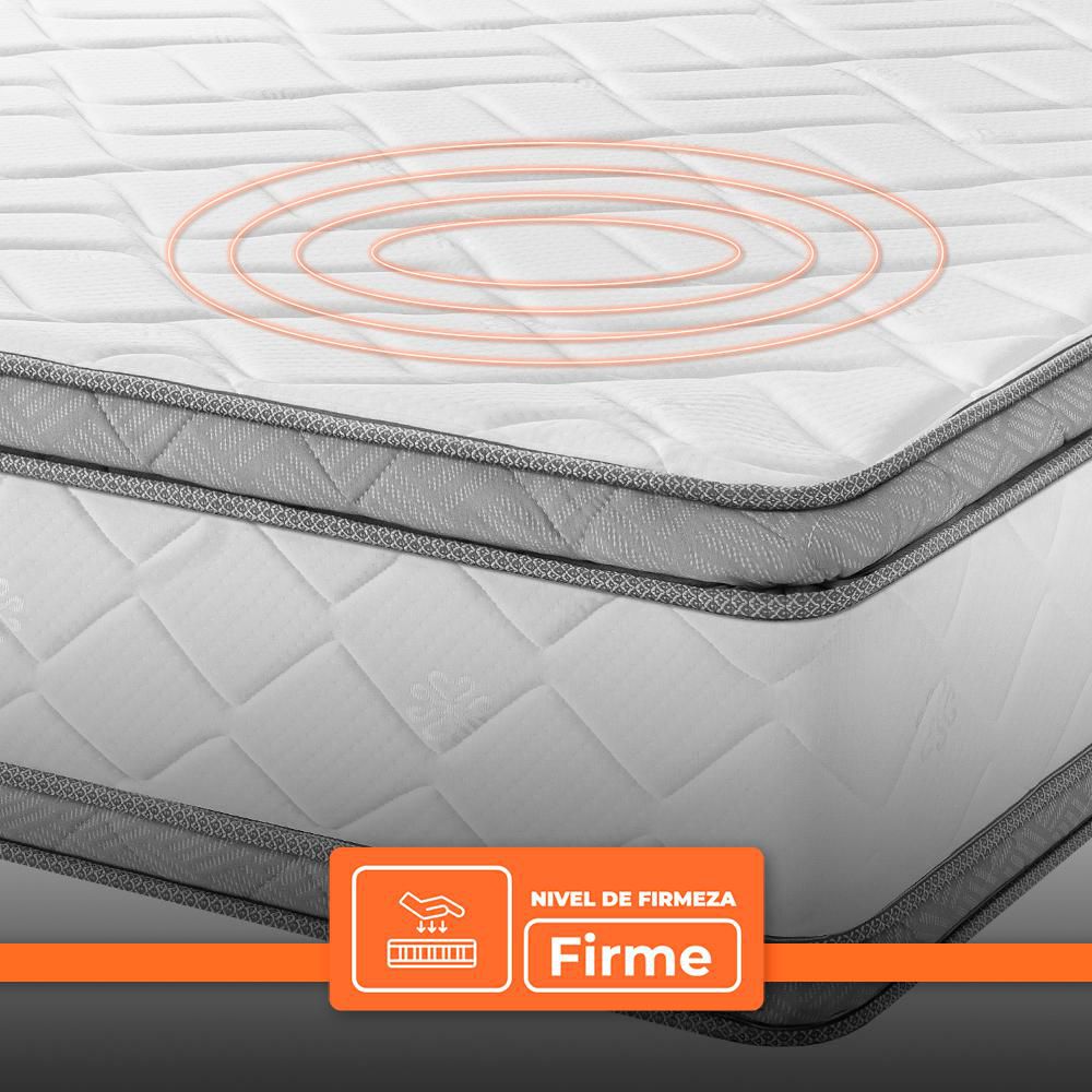 Colchón + Almohadas ROMANCE RELAX Doble (140 x 190 cm) POWER PLATINIUM ESENCIAL Espumado Firme . img #4