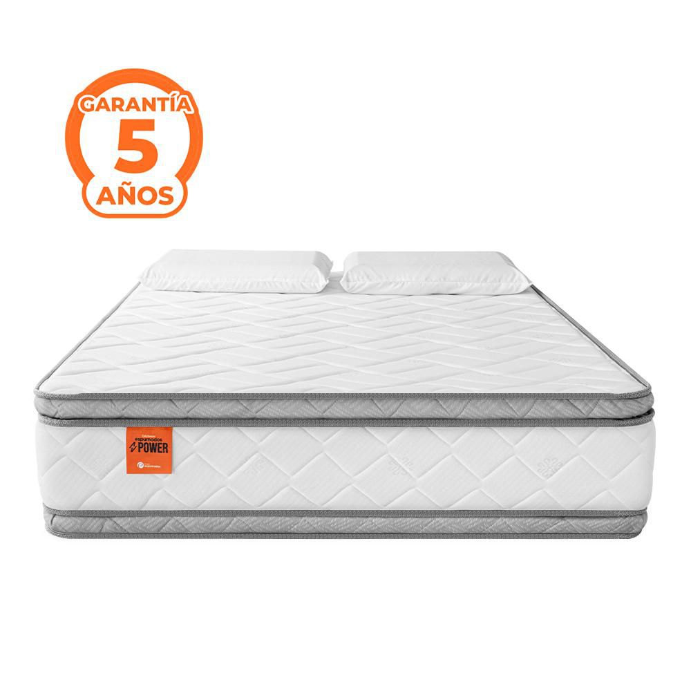 Colchón + Almohadas ROMANCE RELAX Doble (140 x 190 cm) POWER PLATINIUM ESENCIAL Espumado Firme . img #5