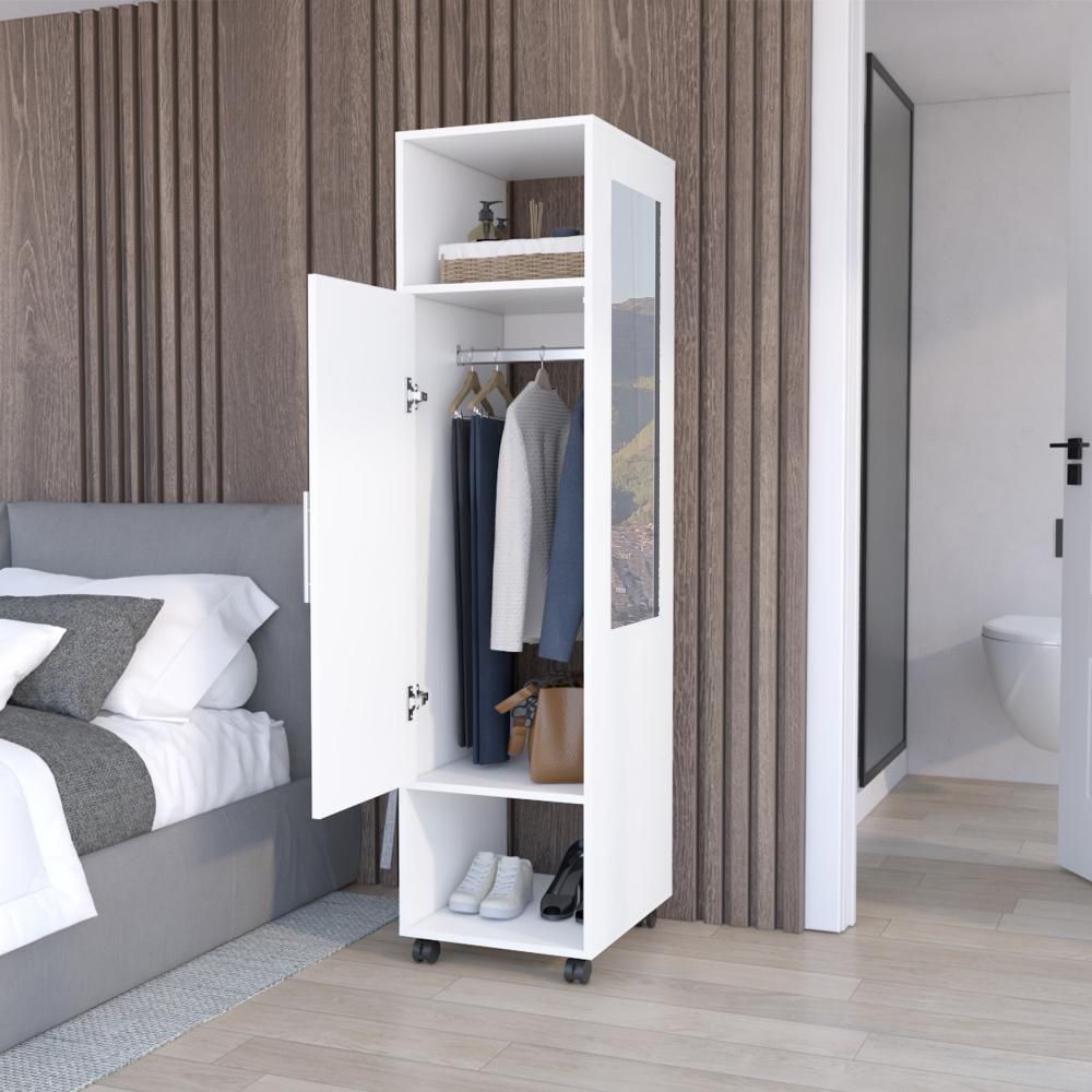 Closet Ropero Espejo Puerta 160X40X48 Blanco RTA DESIGN CLB 10840 img #2