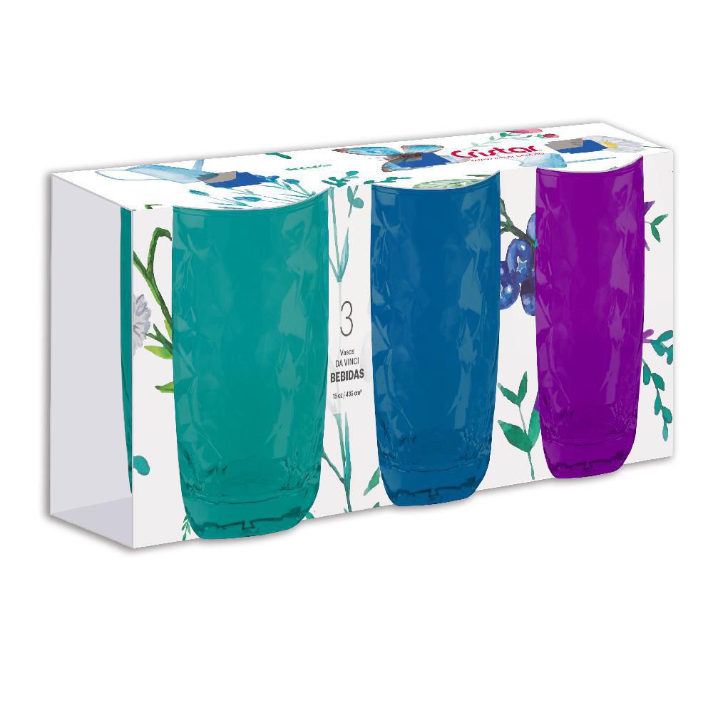 SET X 3 VASO DAVINCI BEBIDAS CRISTAR 0727CX3 img #2